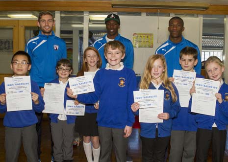 The Chesterfield FC Community Trust has helped the school achieve this impressive result by offering pupils free match tickets as an incentive to attend.