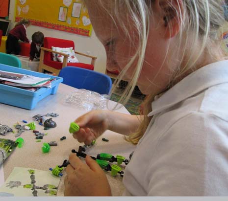 Aimee Allen gets stuck into some Lego product testing