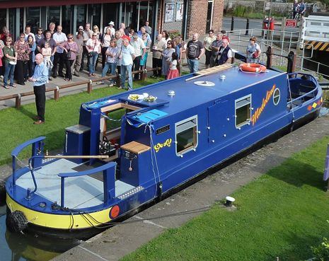 Mr Patrick Cummings, Headteacher at Eckington School, officially named the School boat on Sunday, 28th September - and it has been called 'Madeline'.