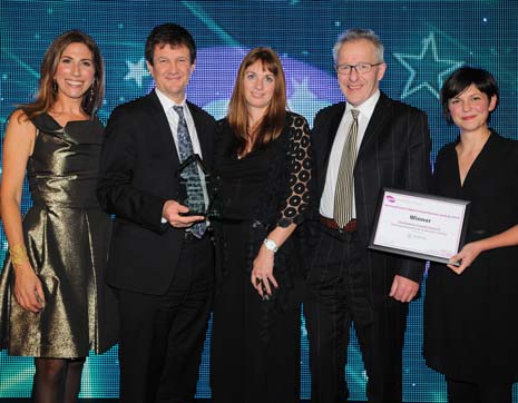 Actress Gaynor Faye, Tim Blowers, head of Derbyshire's catering service; Juliett Flynn, the county's catering service manager; Councillor Jim Coyle, Deputy Cabinet Member for Children and Younger Adults and Elizabeth Testani, from the Soil Association.