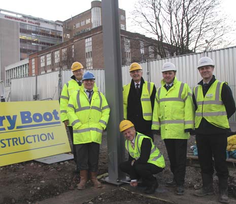 A new Chesterfield College building set to house studies in building services such as joinery and painting and decorating has begun construction next to the A61, opposite the College's existing campus on Infirmary Road.