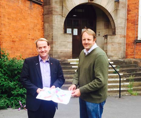 Toby Perkins MP visited the site of the former St Helena's Girls' Grammar School on Sheffield Road, to hear about The University of Derby's plans to sympathetically re-develop the site and bring the old school back to active life.