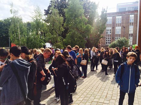 We've been lucky with the sunshine, which is a godsend! Today is all about having a bit of fun with students, you hear of 'Fresher's Weeks' at Uni - and we wanted to do something similar down at the College to make sure that students mingle.