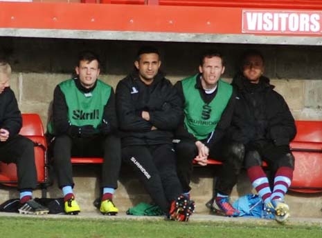 Chesterfield FC 'legend' Jack Lester was left keeping the bench warm for Gateshead in the encounter at the Impact Arena