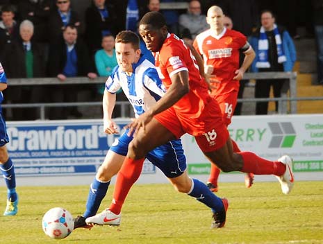 Akinde popped up in defence to divert the ball behind from a Seddon cross in the 53rd minute, then in response Harrad was well off target from 20 yards.