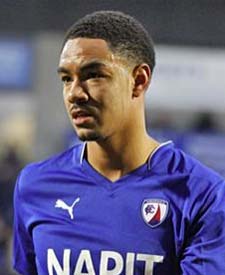 Chesterfield striker Byron Harrison has had his loan spell at Stevenage extended until the end of the season.