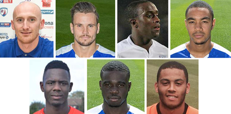 Drew Talbot, Chris Herd, Jordan Slew, Byron Harrison, Mani Dieseruvwe, Michael Onovwigun and Aaron Chapman will all be leaving Chesterfield Football club.