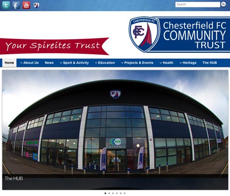 The Chesterfield FC Community Trust is celebrating the launch of its new website