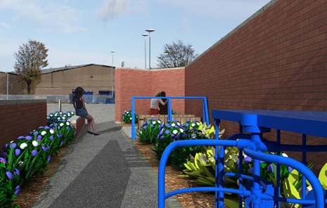The garden which, when complete, is expected to be the finest such area at any Football League club, will also provide a link back to Chesterfield FC's former Saltergate home as it will feature a turnstile and crowd barrier from the now demolished stadium