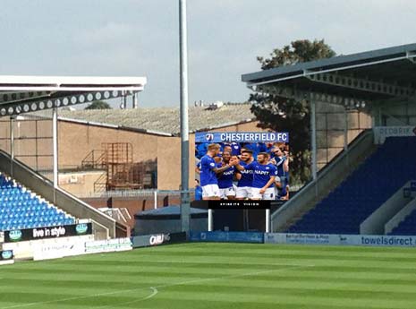 The matchday experience at Chesterfield FC's Proact Stadium is set to be improved significantly with the installation of a superb new 30sqm video screen.
