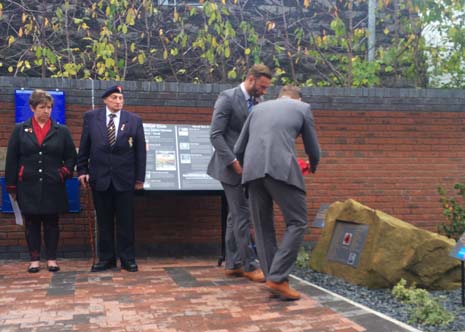 PFA Chairman Ritchie Humphreys and Captain Ian Evatt, along with Phil Tooley and Community Director at the club, John Croot, laid wreaths at the memorial - dedicated at the opening ceremony in August.