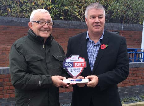 Chesterfield fan Mick Beddingham has been named the Sky Bet League 1 Fan of the Month for October.