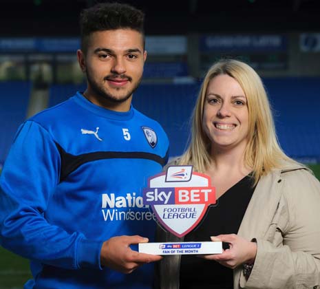 Chesterfield fan Lesley Brentnall has been named the Sky Bet League 1 Fan of the Month for November.