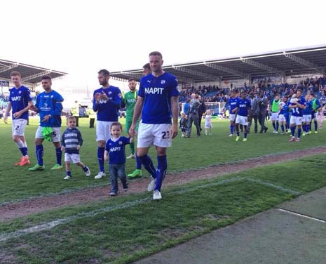 The players then enjoyed a lap of honour, some with their children, before thoughts turn to a seminal derby game at Sheffield United - where a win could even see the Spireites sneak 5th spot.