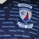 Chesterfield FC Champions Shirt now on sale
