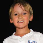 Mascot Competition winner Josh Stevenson at last night's England v N Ireland U16 Victory Shield game at the B2net - Getty Images