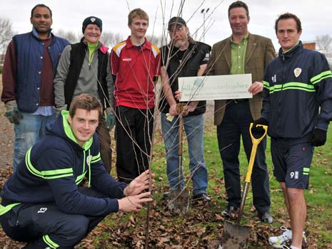 The trees will be planted by trainees from the British Trust for Conservation Volunteers in Derby as part of their course in Countryside management.