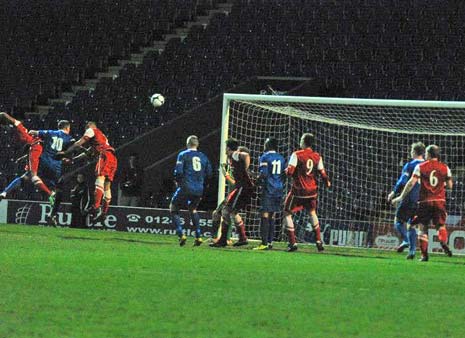 A tremendous dipping thirty yard blast from Harcourt brought an equally brilliant fingertip over the bar from Martin, but from the corner, Lewis McMahon found space to flick home a header for his 24th goal of the season. 