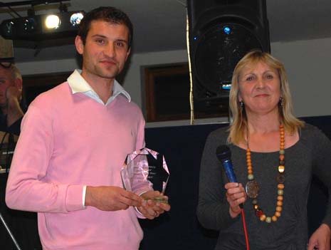 Captain James Lukic (above with Matlock Mercury Editor, Amanda Hatfield) has become part of Atkins' backroom staff as Player Coach