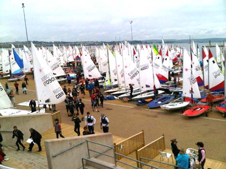 There will be five racing areas for the sailing competitions to take place on and the logistics of dealing with 500 boats to be launched, raced and returned back safely to shore
