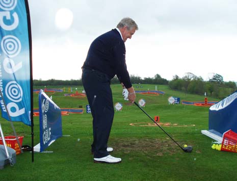 Monty heads for a score of 38 60 on the 60 60 Golf Driving Range