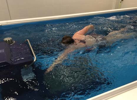 You find me then in the 'laying down' of the endurance phase of my training (I wish I was laying down!) and The Chesterfield Post joined in me in one of my running sessions in our fantastic pool here in The Hub
