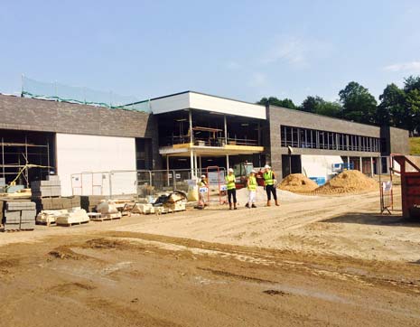 Eight months after work began, Chesterfield's flagship new Leisure Centre is beginning to take shape.