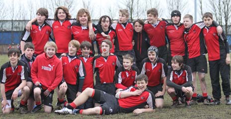 The Under 14's Chesterfield Panthers squad