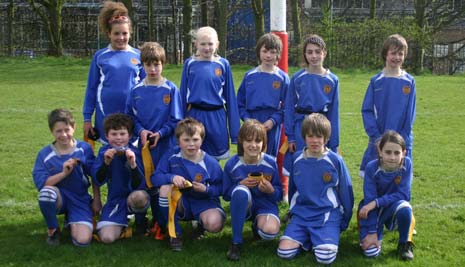 Runners-up Old Hall School with their medals