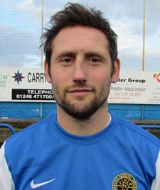 Staveley Man of the Match Damian Magee was quick to spot the danger and his challenge on Benger was enough to put him off and the forward blazed over from six yards out.
