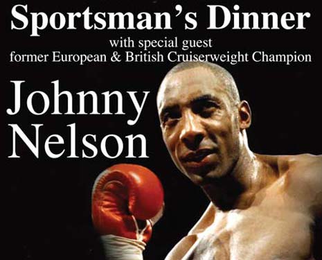 Champion boxer Johnny Nelson will be the special guest at a fundraising dinner organised by Staveley Miners Welfare FC later this month.