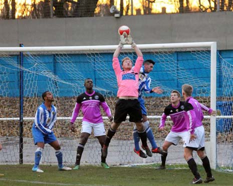 Reece Littlejohn did get the ball in the net from a corner midway through the half, but it was ruled out for a soft foul on the keeper by Tim Whittaker as they both challenged for the ball