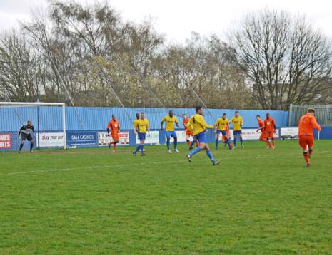 Sam Finlaw became more influential in the second half and played an excellent ball to Michael Trench on the hour mark but the latter's poor first touch enabled a defender to block his attempted shot.