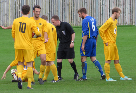 Mr Gillespie had baffled both sides through the game with his decisions as he focused on clamping down on any dissent and penalised several fair challenges by Staveley players