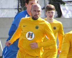 Sam Finlaw missed his first game of the season through illness and his holding midfield role was filled by player manager James Colliver
