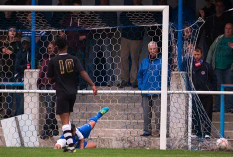 But Staveley's young keeper was powerless to stop the SkyBet League One side taking the lead when Derek Daley's 28th minute effort took a huge deflection and ended up in the bottom corner
