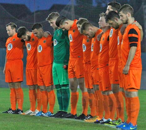 The teams observed a minutes silence in memory of Shaw Lane's Dan Wilkinson who tragically passed away this week playing the game we all love.