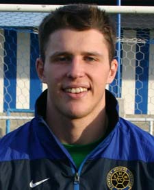 Staveley keeper Xavier Parisi had to be alert to make a good save with his feet from Hall after 25 minutes